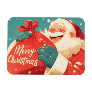 Weihnachtsmann bereitet Weihnachtsgeschenke vor Magnet