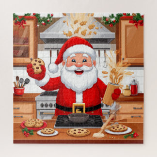 Weihnachtsmann bereitet Weihnachtsleckereien in de Puzzle
