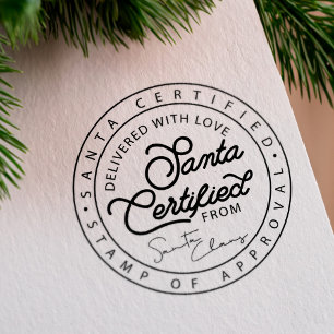 Weihnachtsmann bestätigte gummistempel