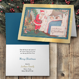 Weihnachtsmann Besuch Weihnachten Karte