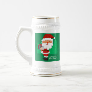 WEIHNACHTSMANN BIERGLAS