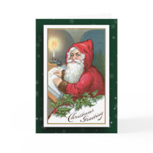 Weihnachtsmann-Bild Grußkarte im Vintage-Stil