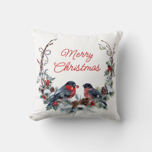 Weihnachtsmann Birds Throw Kissen
