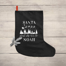Weihnachtsmann bitte hier anhalten für Weihnachten Kleiner Weihnachtsstrumpf