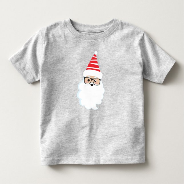 Weihnachtsmann, Brille, Hipster Weihnachten Kleinkind T-shirt (Vorderseite)