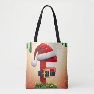 Weihnachtsmann Buchstabe F Mit Weihnachtskranz Akz