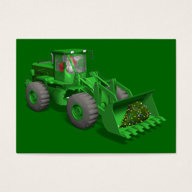 Weihnachtsmann Bulldozerfahrer (Vorderseite)