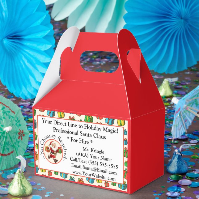 Weihnachtsmann Business Card Holiday Magie Geschenkschachtel (Party)