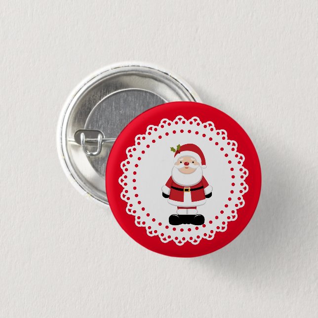 Weihnachtsmann Button (Vorne & Hinten)