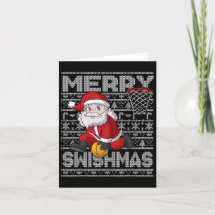 Weihnachtsmann Bysketbyll Merry Swishmas Fu Karte