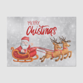 Weihnachtsmann-Cartoon Seidenpapier