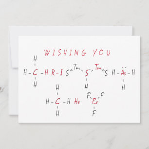 Weihnachtsmann Chemie Lehrer Urlaub Feiertagskarte