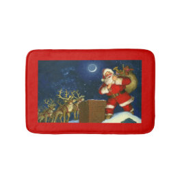 Weihnachtsmann Claus Bath Mat Red Badematte