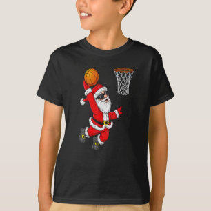 Weihnachtsmann Claus Dunking Basketball T-Shirt