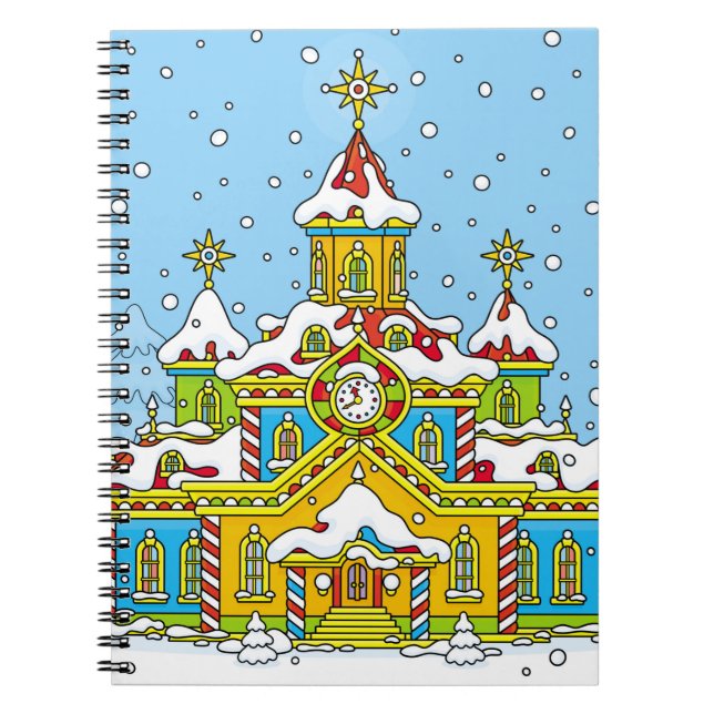 Weihnachtsmann,Claus,Haus,Winter,Frost,gr Notizblock (Vorderseite)