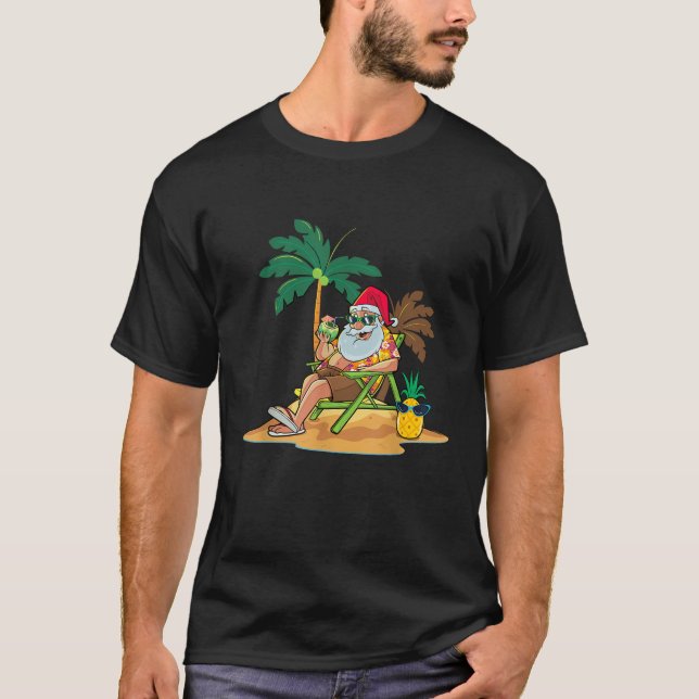 Weihnachtsmann-Claus Party Aloha Holiday T-Shirt (Vorderseite)