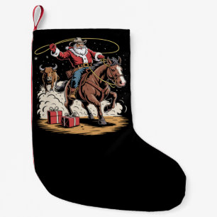 Weihnachtsmann Cowboy Vintage Weihnachten Pferd Ku Kleiner Weihnachtsstrumpf