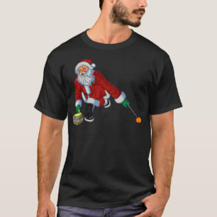 Weihnachtsmann Curling Sport Funny Curler T-Shirt
