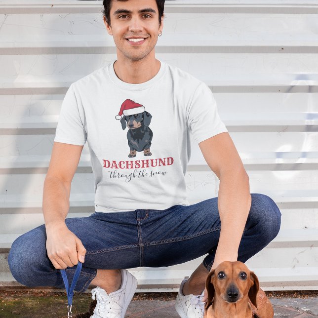 Weihnachtsmann | Dackel durch Schnee T T-Shirt (Von Creator hochgeladen)