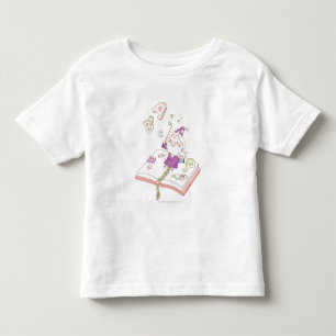 Weihnachtsmann, der auf Buch sitzt Kleinkind T-shirt