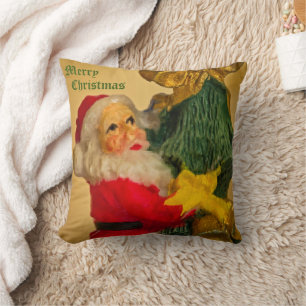 Weihnachtsmann, der auf den Weihnachtsbaum kletter Kissen