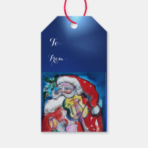 WEIHNACHTSMANN, der VIOLINE WeihnachtsParty SPIELT Geschenkanhänger