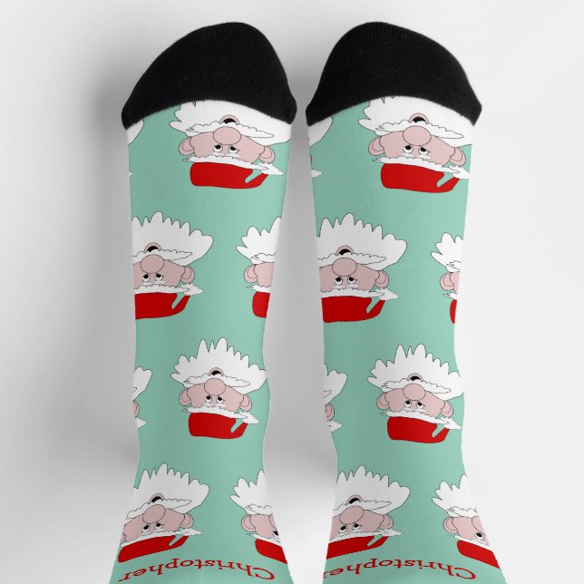 Weihnachtsmann-Design Weihnachten Socken (Oben)