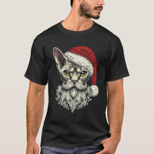 Weihnachtsmann Devon Rex Katze Weihnachten Feierta T-Shirt
