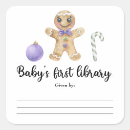 Weihnachtsmann - Die erste Bibliothek des Babys Quadratischer Aufkleber