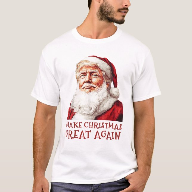 Weihnachtsmann Donald Trump macht Weihnachten wied T-Shirt (Vorderseite)