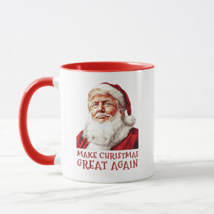 Weihnachtsmann Donald Trump macht Weihnachten wied Tasse