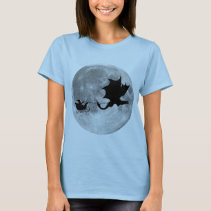 Weihnachtsmann-Drache-Reiter-Pferdeschlitten-Fahrt T-Shirt