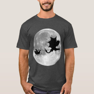 Weihnachtsmann-Drache-Reiter-Pferdeschlitten-Fahrt T-Shirt