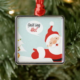 Weihnachtsmann - einfach losfahren ornament aus metall