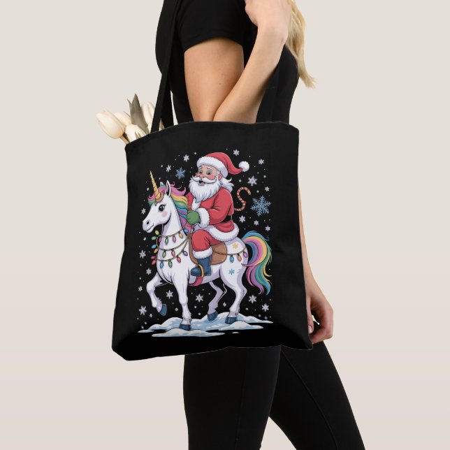 Weihnachtsmann Einhorn Weihnachten Regenbogen Lich (Von Nahem)