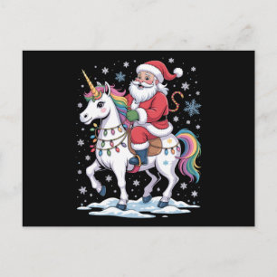 Weihnachtsmann Einhorn Weihnachten Regenbogen Lich