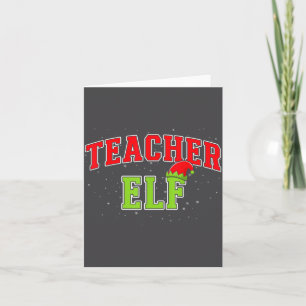 Weihnachtsmann-Elf-Christmas-Familien-Matching-Gru Karte