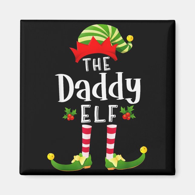 Weihnachtsmann-Elf passende Schlafanzug-Weihnachts Magnet (Vorne)