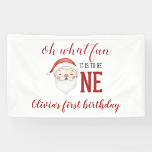 Weihnachtsmann Erster Geburtstag Banner
