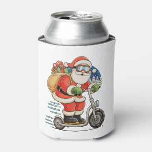 Weihnachtsmann fährt Roller Weihnachten passende F Dosenkühler