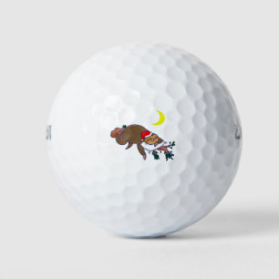 Weihnachtsmann Faultier Weihnachten Golfball