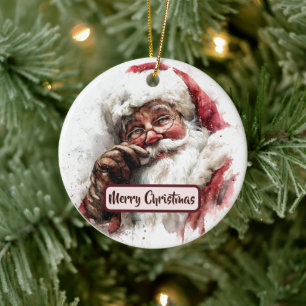 Weihnachtsmann-Feiertags-Dekoration Baumschmuck Keramik Ornament
