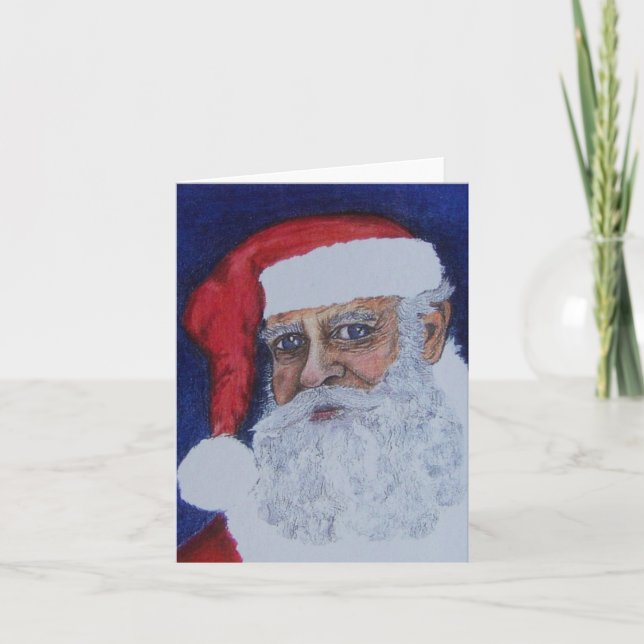 Weihnachtsmann Feiertagskarte (Vorderseite)