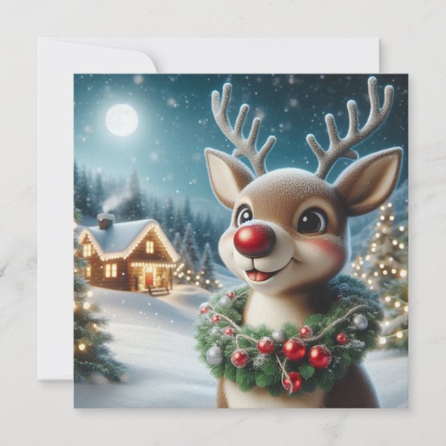Weihnachtsmann Feiertagskarte (Vorderseite)