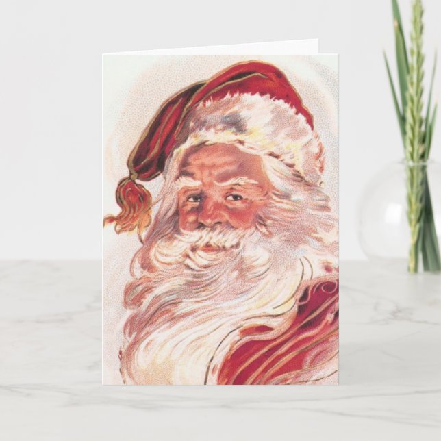Weihnachtsmann Feiertagskarte (Vorderseite)