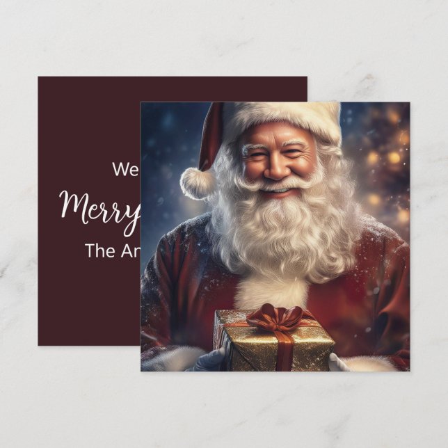 Weihnachtsmann  feiertagskarte (Vorne/Hinten)