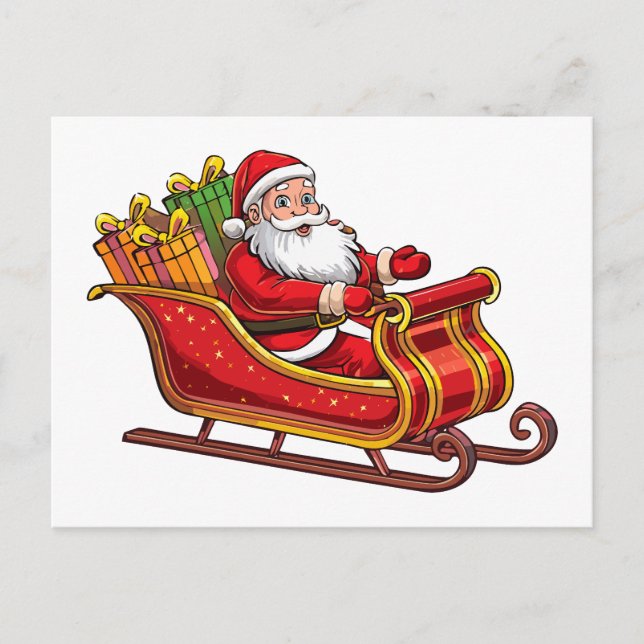 Weihnachtsmann Feiertagspostkarte (Vorderseite)