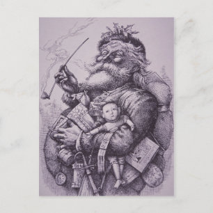 Weihnachtsmann Feiertagspostkarte