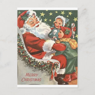 Weihnachtsmann Feiertagspostkarte