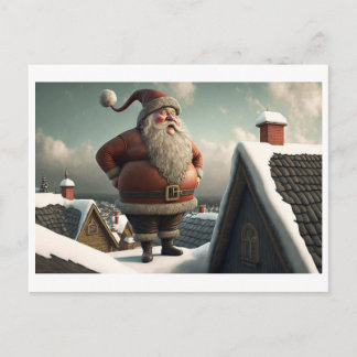 Weihnachtsmann Feiertagspostkarte